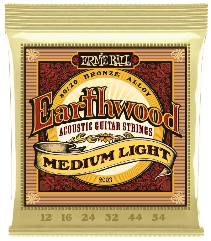 Se Ernie Ball 2003 Earthwood 80/20 Medium Light hos Allround Musik